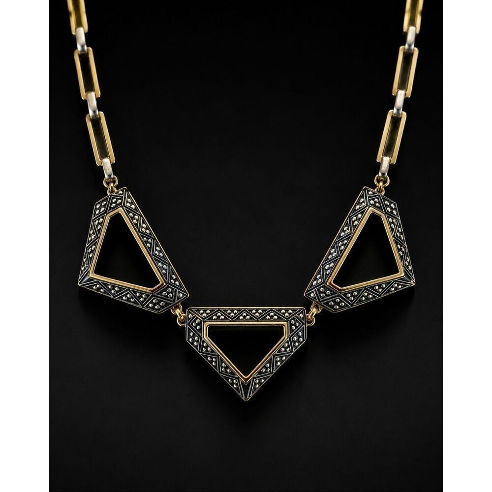 Rare Lulu Frost Mod Mode Midi Necklace Geometric Art Deco Collector